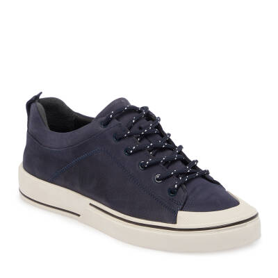  Lacivert Deri Erkek Sneaker - E24I1AY56827-A31 