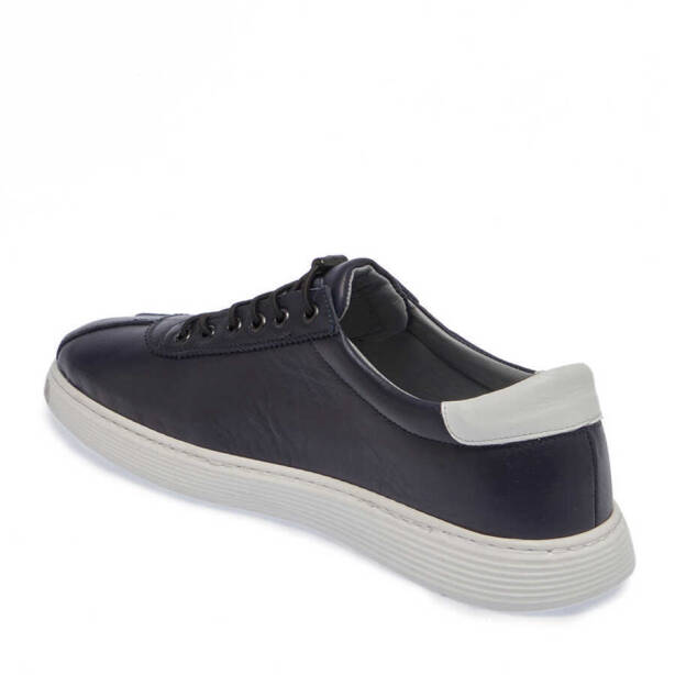 Lacivert Hakiki Deri Erkek Sneaker - E24I1AY56838-A31 - 3