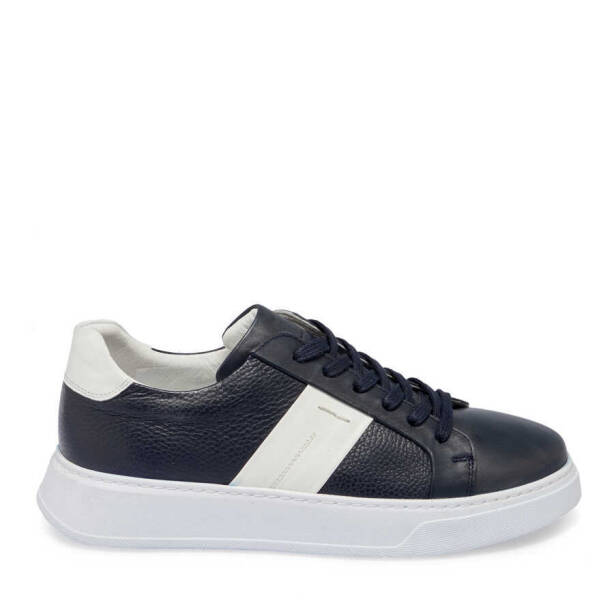 Lacivert Deri Erkek Sneaker - E24I1AY56840-A31 - 3