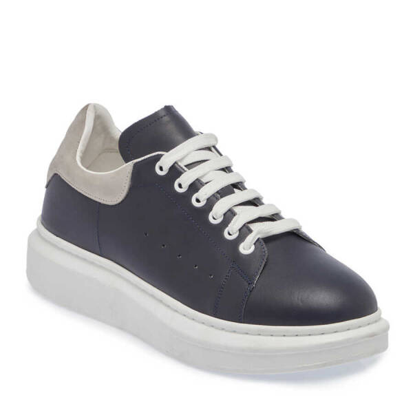 Lacivert Hakiki Deri Erkek Sneaker - E24I1AY56843-Q9E - 2