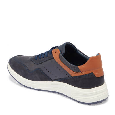  Lacivert Deri Erkek Sneaker - E24I1AY56859-A31 - 2