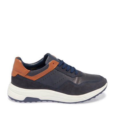  Lacivert Deri Erkek Sneaker - E24I1AY56859-A31 - 3