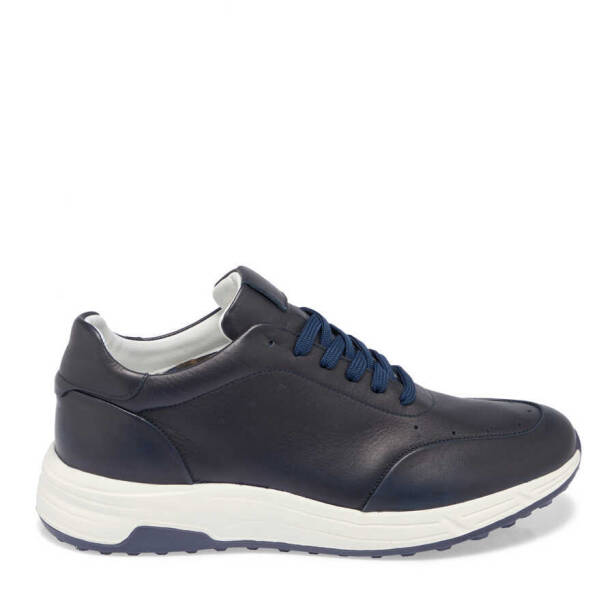 Lacivert Deri Erkek Sneaker - E24I1AY56860-A31 - 3
