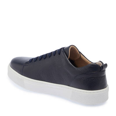  Lacivert Deri Erkek Sneaker - E24I1AY56878-A38 - 2