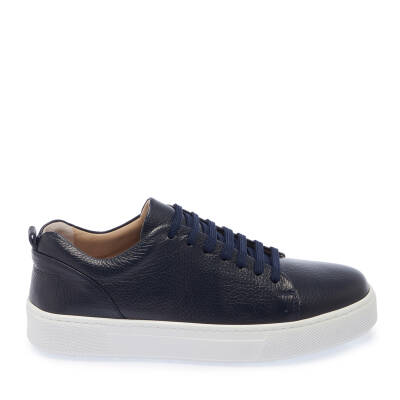  Lacivert Deri Erkek Sneaker - E24I1AY56878-A38 - 3