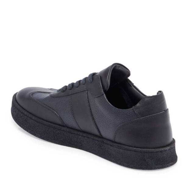 Lacivert Hakiki Deri Erkek Sneaker - E24I1AY56896-C72 - 3