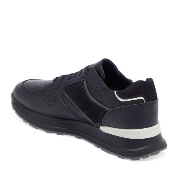 Lacivert Hakiki Deri Erkek Sneaker - E24I1AY56909-A31 - 3