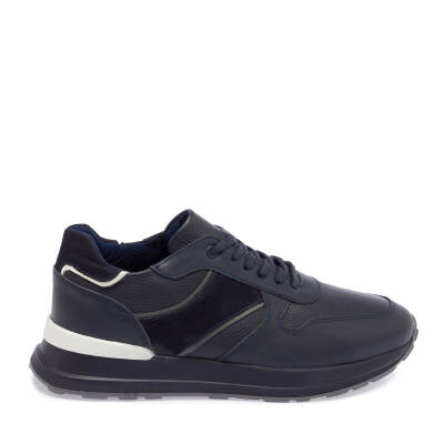  Lacivert Deri Erkek Sneaker - E24I1AY56909-A31 - 3
