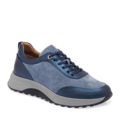 Lacivert Deri Erkek Sneaker - E24I1AY56914-F51 
