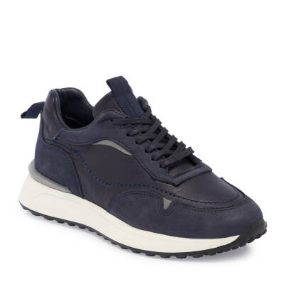  Lacivert Deri Erkek Sneaker - E24S1AY56936-A31 