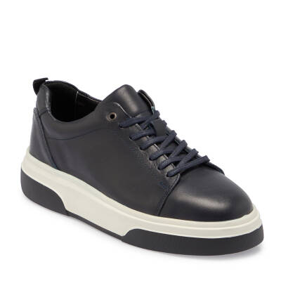  Lacivert Deri Erkek Sneaker - E24S1AY56937-C72 