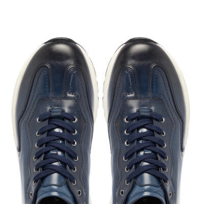 Lacivert Deri Erkek Sneaker - E24S1AY56975-D2R - 5