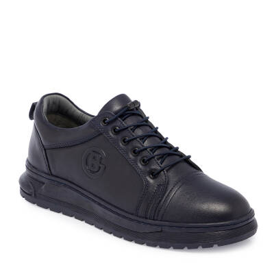  Lacivert Deri Erkek Sneaker - E24S1AY57008-A31 