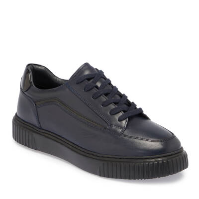  Lacivert Deri Erkek Sneaker - E24S1AY57023-C72 