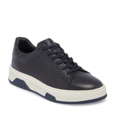 Lacivert Deri Erkek Sneaker - E24S1AY57024-A38 - 1