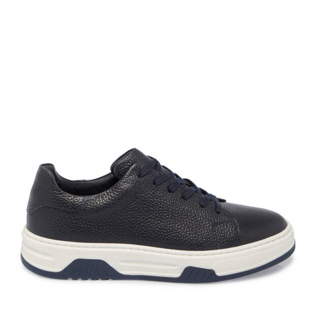 Lacivert Deri Erkek Sneaker - E24S1AY57024-A38 - Tergan