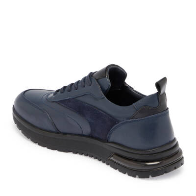 Lacivert Deri Erkek Sneaker - E24S1AY57026-A31 - 2