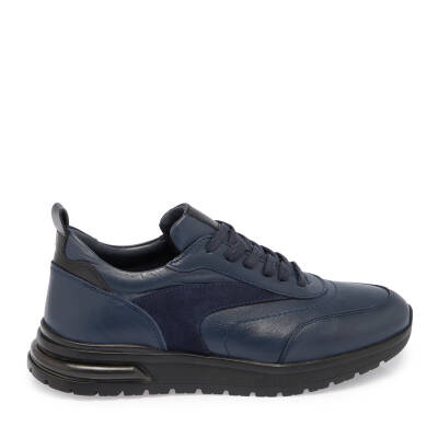Lacivert Deri Erkek Sneaker - E24S1AY57026-A31 - 3