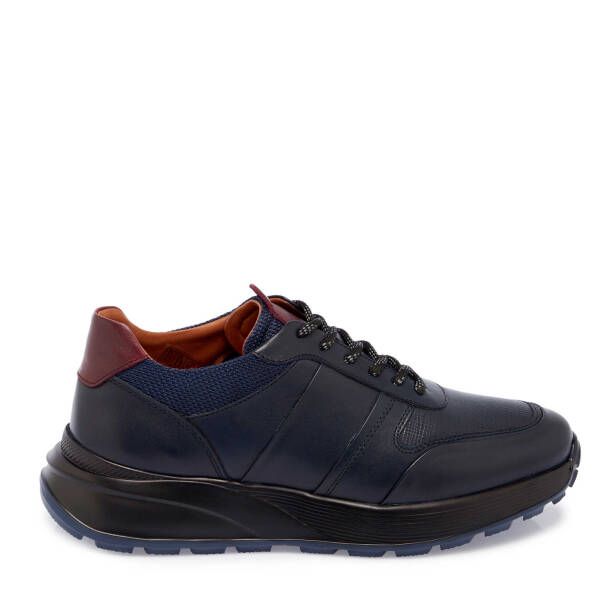 Lacivert Deri Erkek Sneaker - E24S1AY57056-A31 - 3