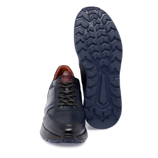 Lacivert Deri Erkek Sneaker - E24S1AY57056-A31 - 4