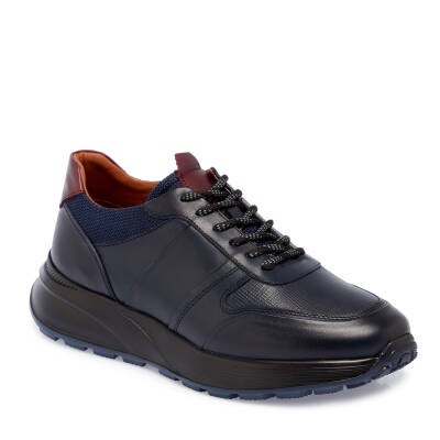  Lacivert Deri Erkek Sneaker - E24S1AY57056-A31 