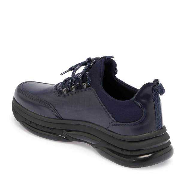 Lacivert Deri Erkek Sneaker - E24S1AY57057-U64 - Tergan