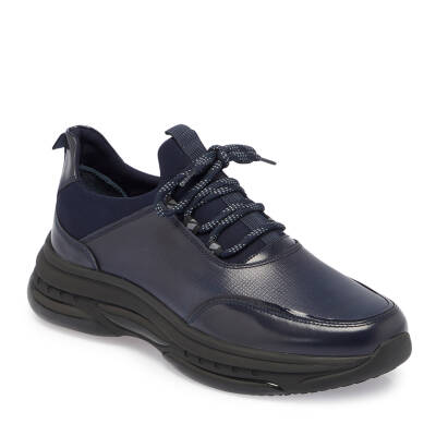  Lacivert Deri Erkek Sneaker - E24S1AY57057-U64 - 1