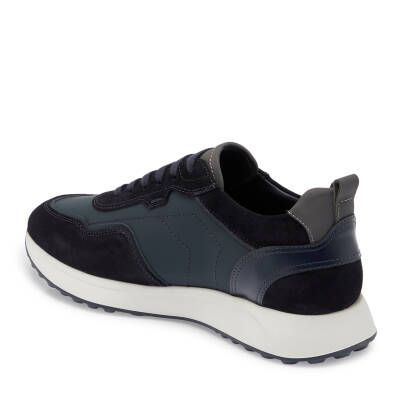  Lacivert Deri Erkek Sneaker - E24S1AY57068-W32 - 2