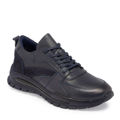 Lacivert Deri Erkek Sneaker - E24S1AY57095-A31 