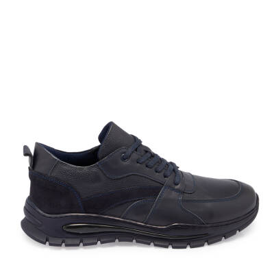 Lacivert Deri Erkek Sneaker - E24S1AY57095-A31 - 3