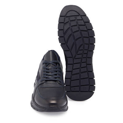  Lacivert Deri Erkek Sneaker - E24S1AY57095-A31 - 4