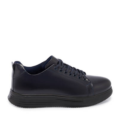  Lacivert Deri Erkek Sneaker - E24S1AY57101-A31 - 3