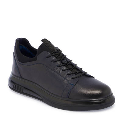  Lacivert Deri Erkek Sneaker - E24S1AY57102-A31 