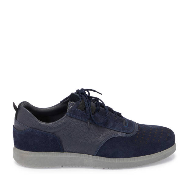 Lacivert Deri Erkek Sneaker - E24S1AY57145-D44 - 3