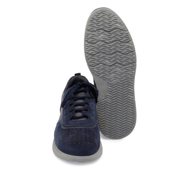 Lacivert Deri Erkek Sneaker - E24S1AY57145-D44 - 4