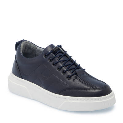 Lacivert Deri Erkek Sneaker - E25I1AY57167-A31 - 1