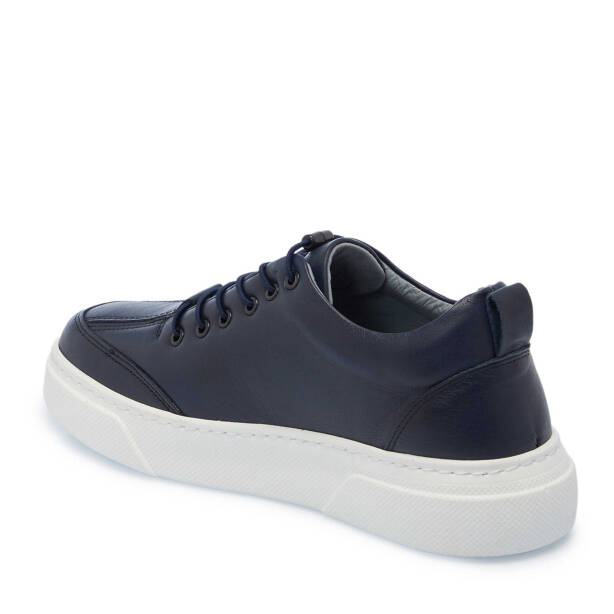 Lacivert Hakiki Deri Erkek Sneaker - E25I1AY57167-A31 - 3