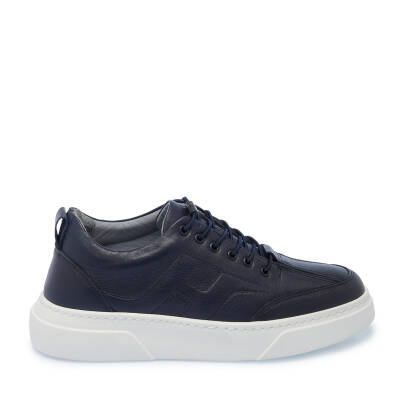 Lacivert Deri Erkek Sneaker - E25I1AY57167-A31 - 3