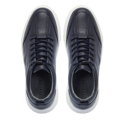 Lacivert Deri Erkek Sneaker - E25I1AY57167-A31 - 5