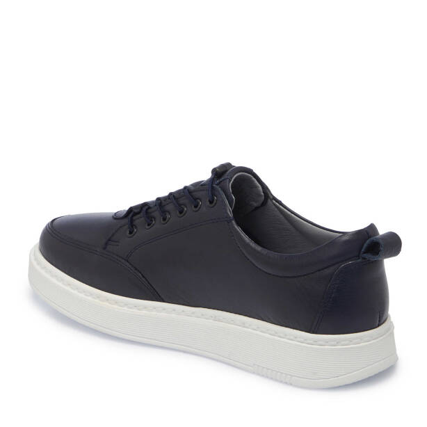 Lacivert Hakiki Deri Erkek Sneaker - E25I1AY57168-A31 - 3