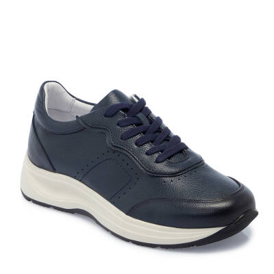 Lacivert Deri Erkek Sneaker - E25I1AY57210-A31 - 1