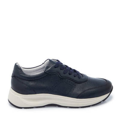 Lacivert Deri Erkek Sneaker - E25I1AY57210-A31 - 3