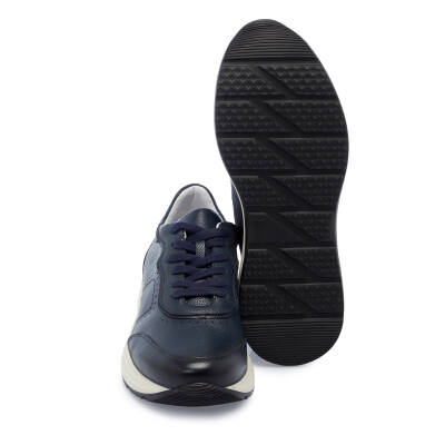 Lacivert Deri Erkek Sneaker - E25I1AY57210-A31 - 4