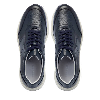 Lacivert Deri Erkek Sneaker - E25I1AY57210-A31 - 5
