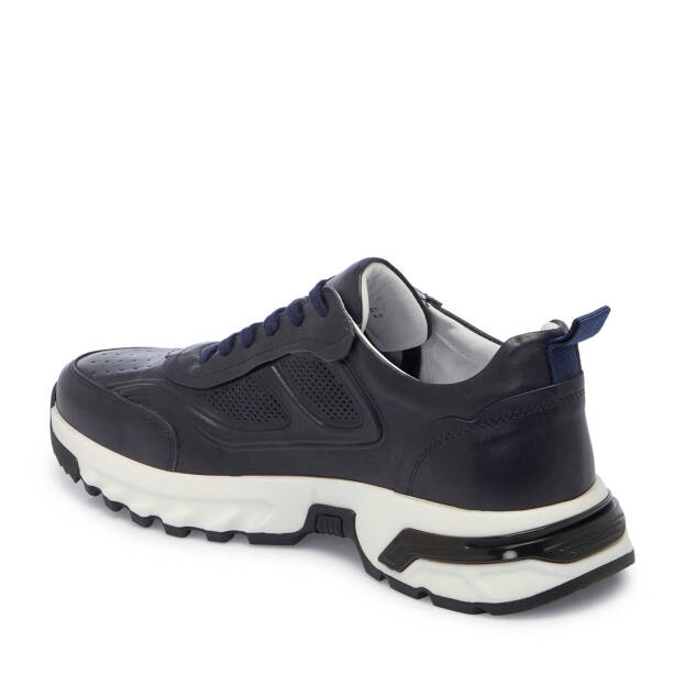 Lacivert Hakiki Deri Erkek Sneaker - E25I1AY57211-A31 - 3