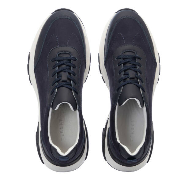 Lacivert Hakiki Deri Erkek Sneaker - E25I1AY57214-C2Q - 5