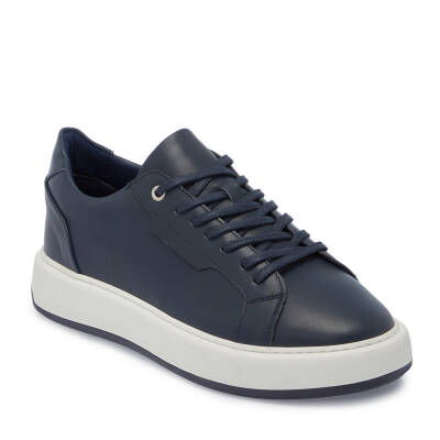 Lacivert Deri Erkek Sneaker - E25I1AY57218-A31 - 1