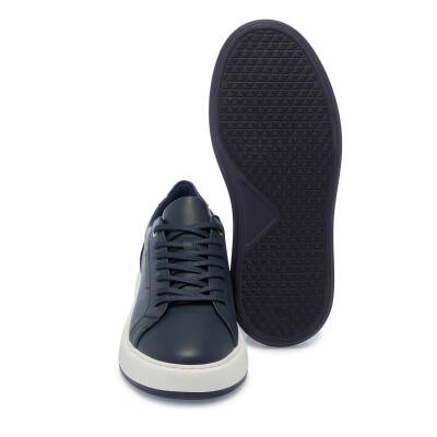 Lacivert Deri Erkek Sneaker - E25I1AY57218-A31 - 4