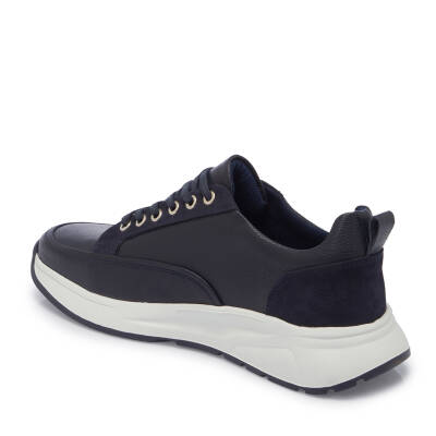 Lacivert Deri Erkek Sneaker - E25I1AY57219-A38 - 2