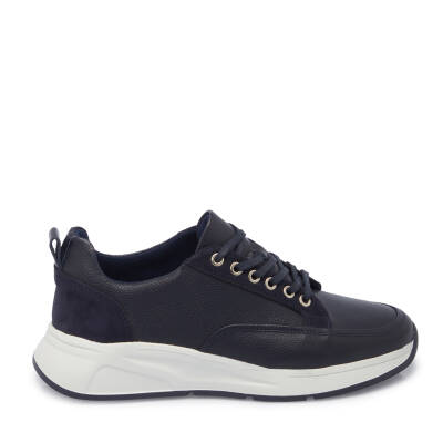 Lacivert Deri Erkek Sneaker - E25I1AY57219-A38 - 3